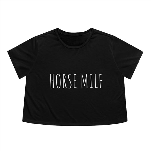 Women's HORSE MILF Cropped Tee