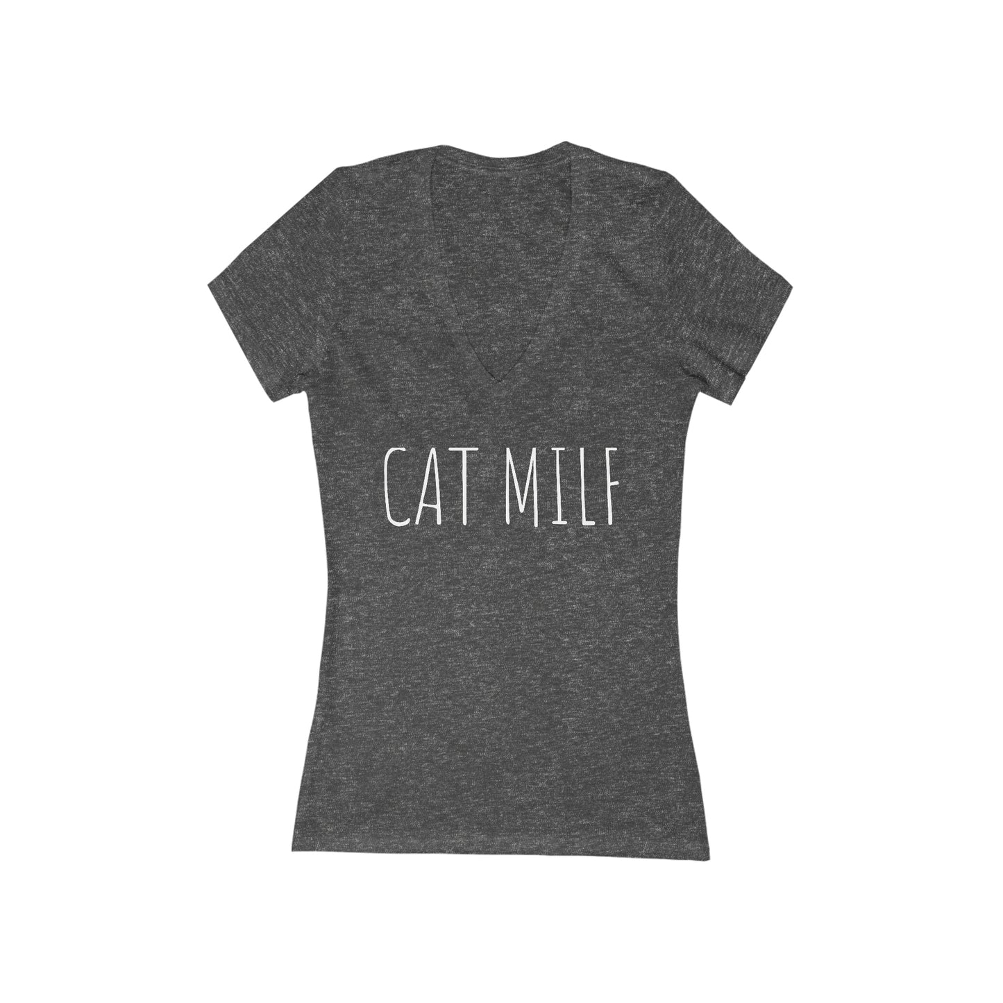 Cat MILF Deep V-Neck Tee