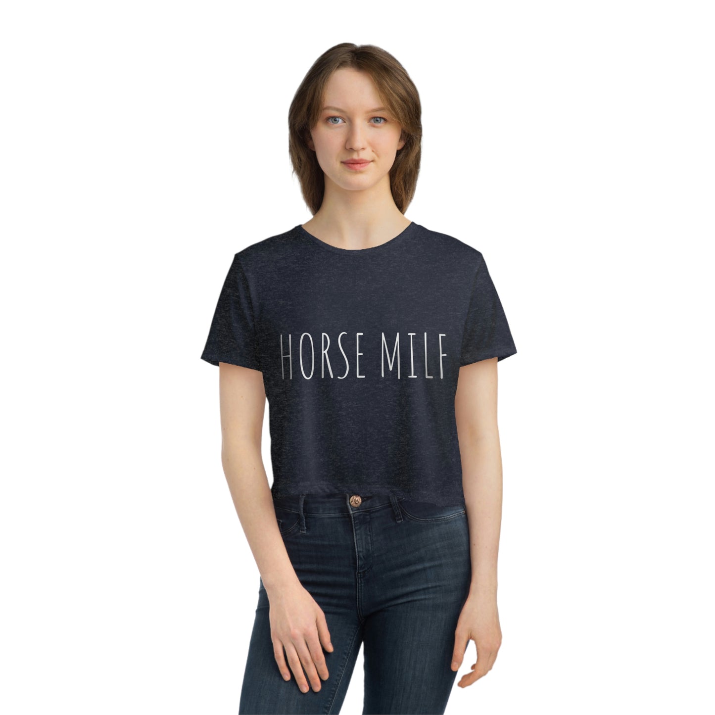 Women's HORSE MILF Cropped Tee