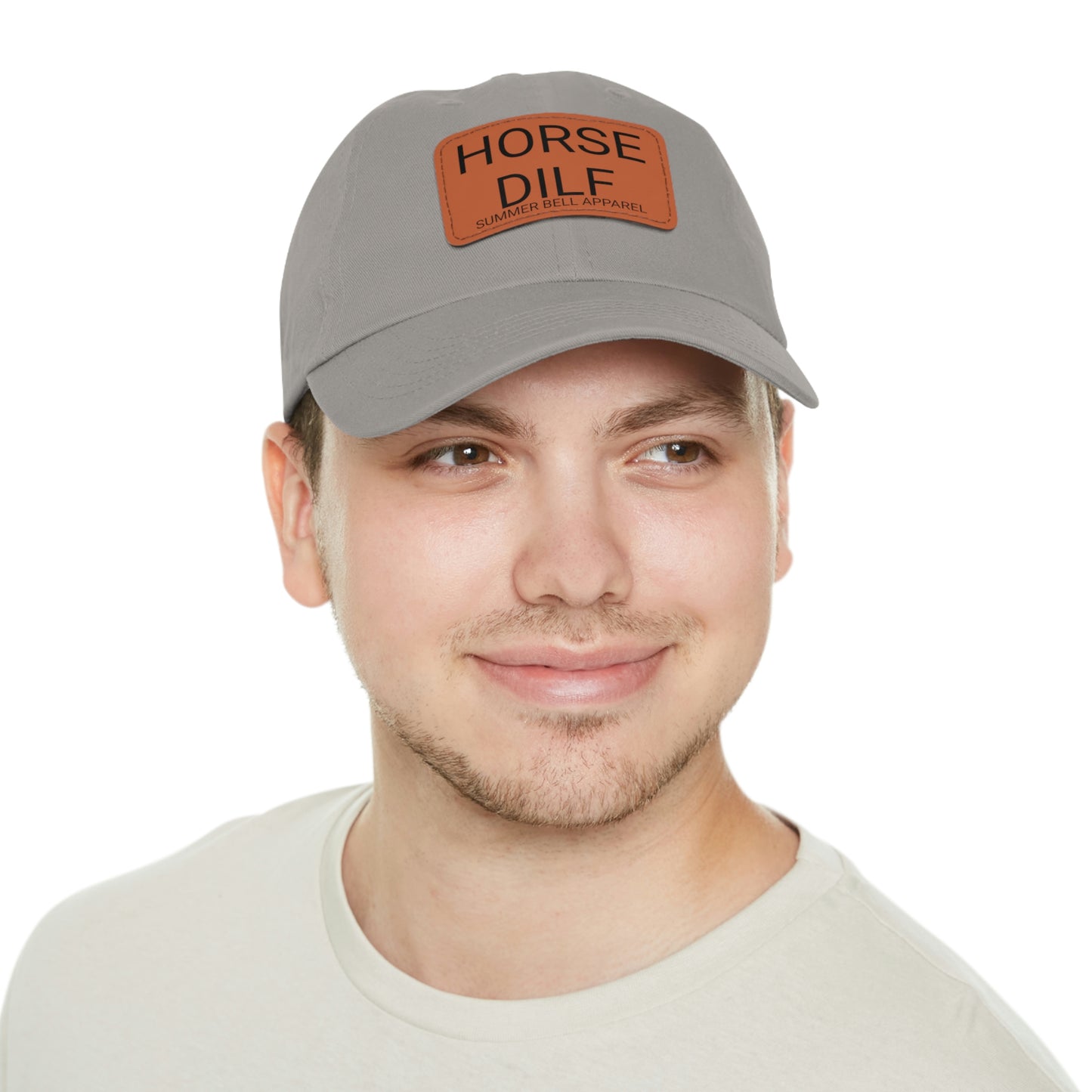 HORSE DILF Hat with Leather Patch