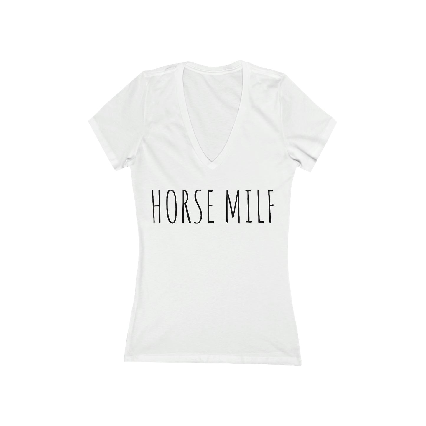 Horse MILF Deep V-Neck Tee