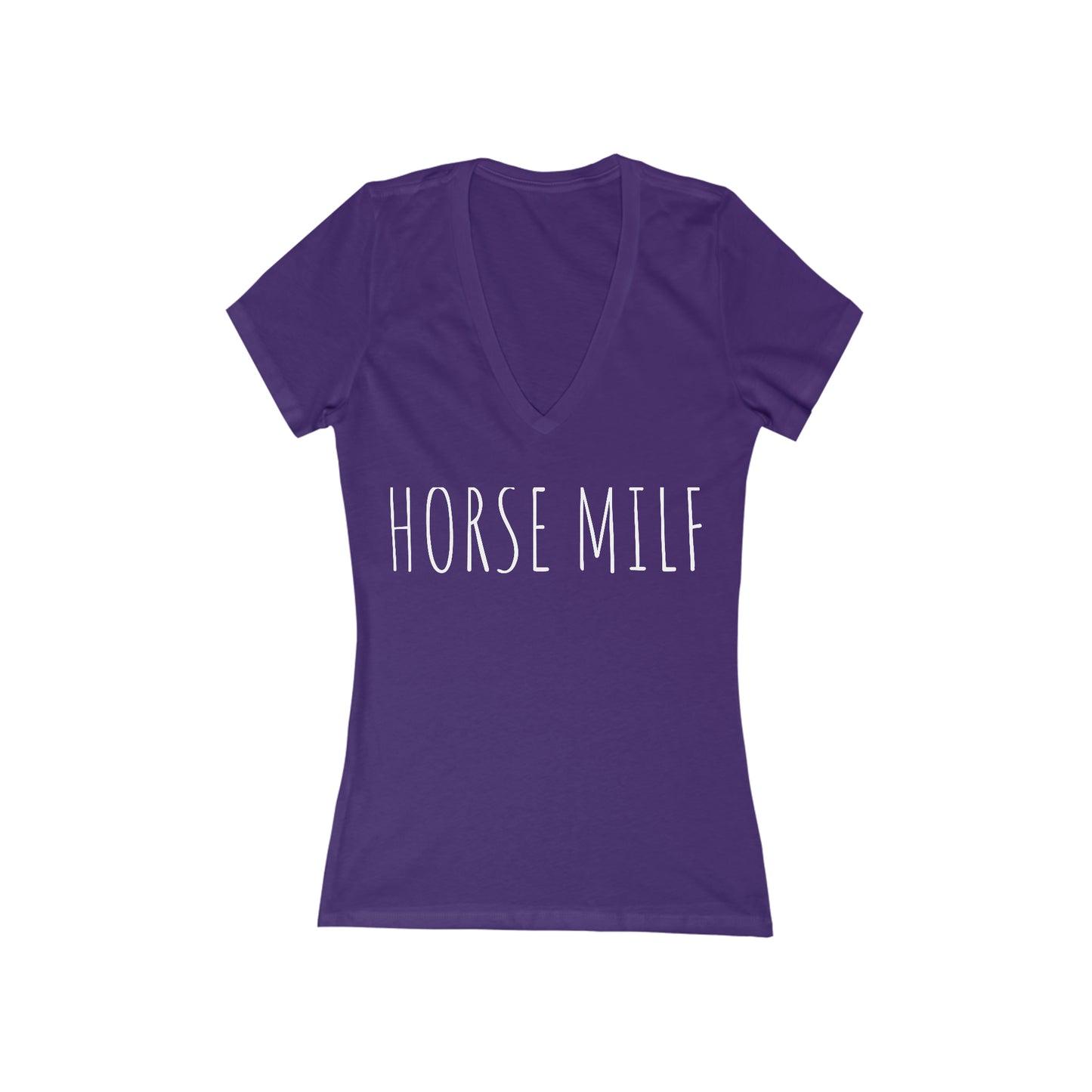 Horse MILF Deep V-Neck Tee