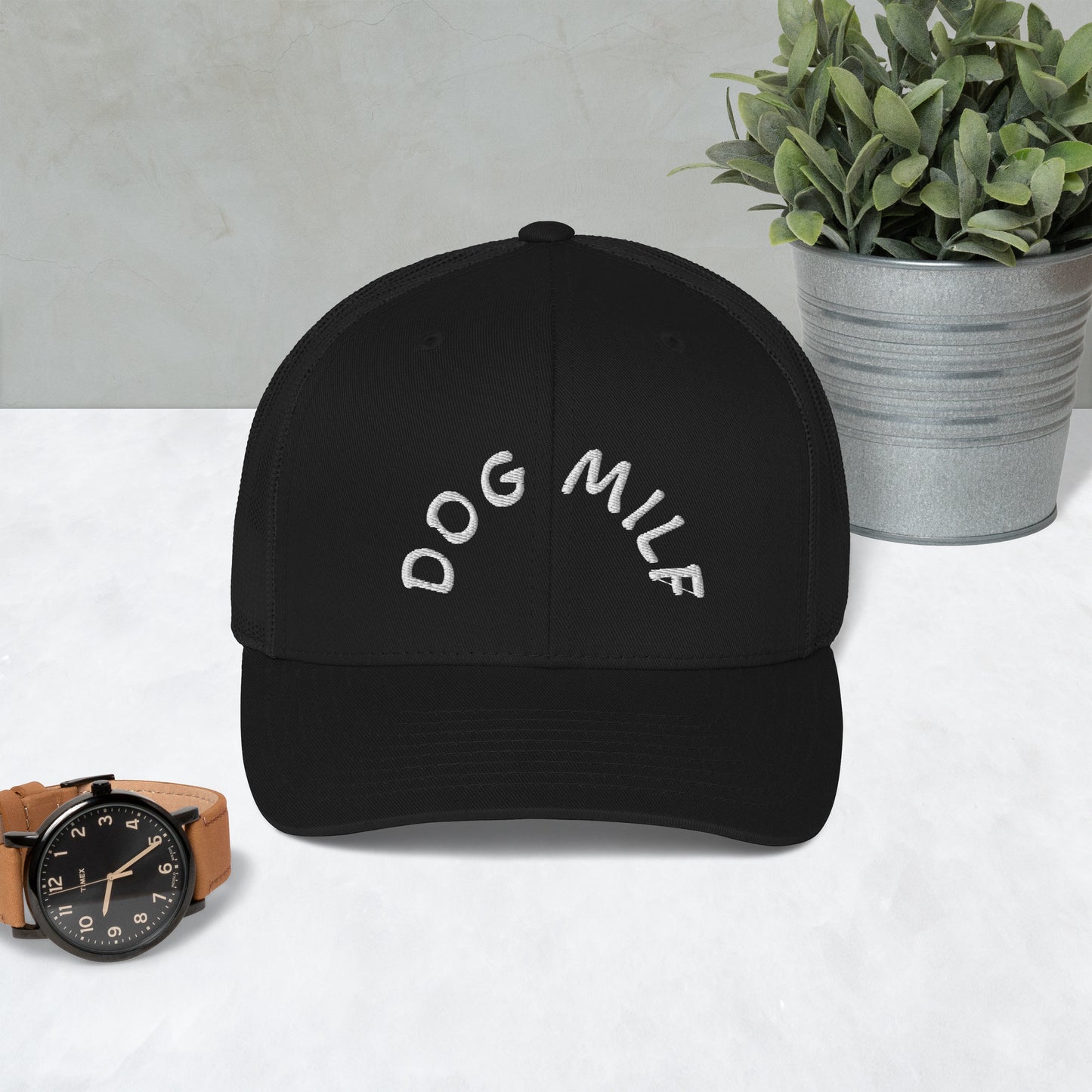 DOG MILF Embroidered Trucker Cap