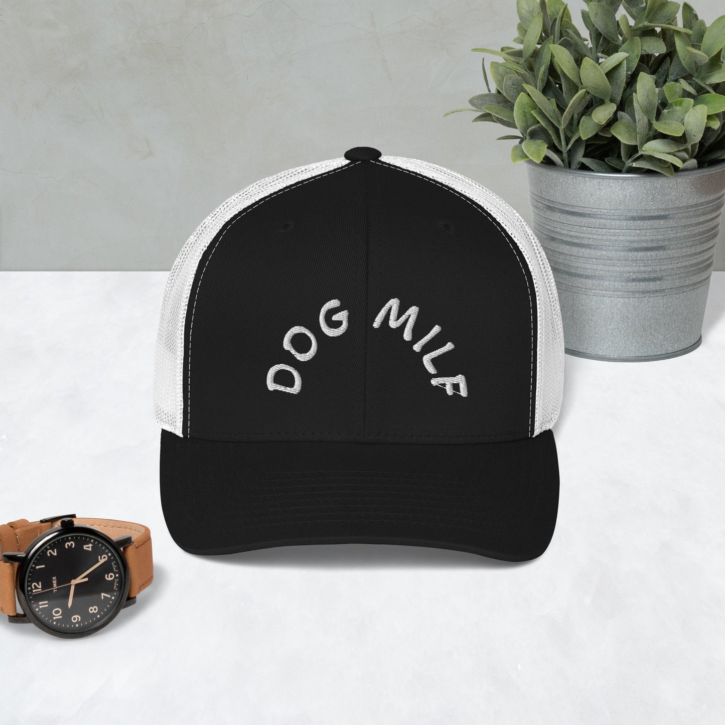 DOG MILF Embroidered Trucker Cap