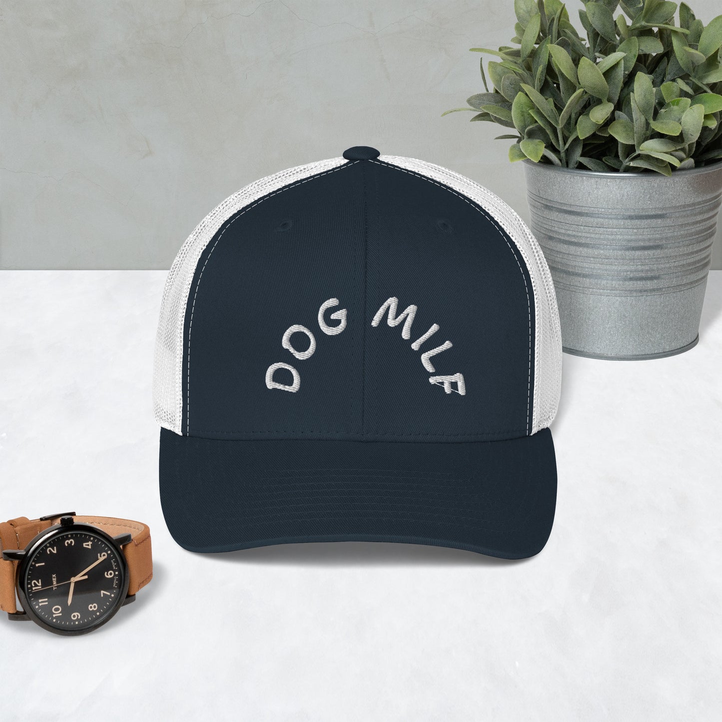 DOG MILF Embroidered Trucker Cap