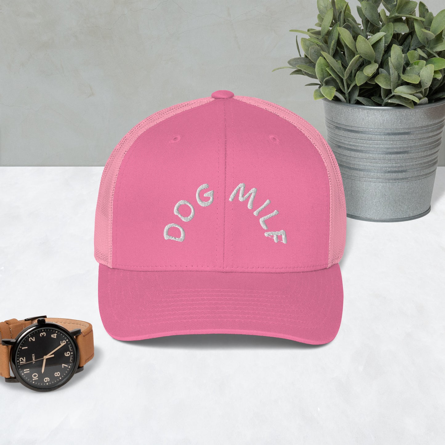 DOG MILF Embroidered Trucker Cap